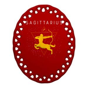 Sagittarius Astrology Zodiac Sign Gift Ceramic Oval Ornament