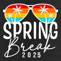 Spring Break 2025 Beach Week Group Vacation Matching Garment-Dyed Fleece Hoodie