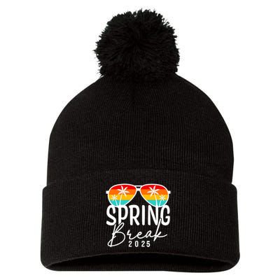 Spring Break 2025 Beach Week Group Vacation Matching Pom Pom 12in Knit Beanie