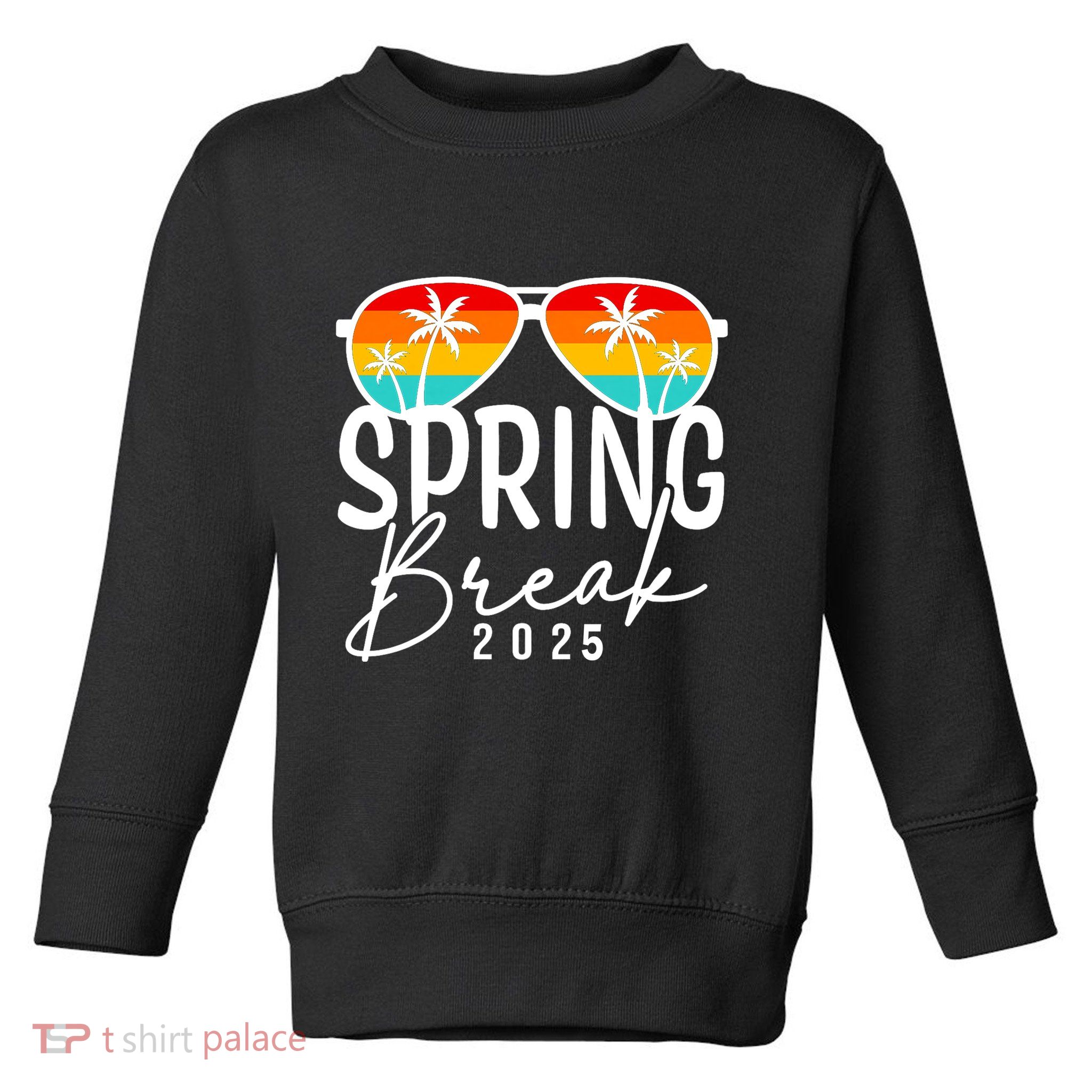 Spring Break 2025 Beach Week Group Vacation Matching Toddler Sweatshirt