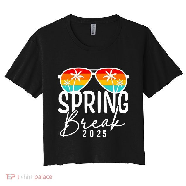 Spring Break 2025 Beach Week Group Vacation Matching Crop Top