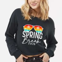 Spring Break 2025 Beach Week Group Vacation Matching Cropped Pullover Crew