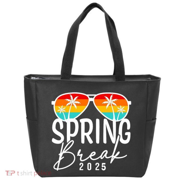 Spring Break 2025 Beach Week Group Vacation Matching Zip Tote Bag