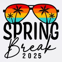 Spring Break 2025 Beach Week Group Vacation Matching Garment-Dyed Sweatshirt