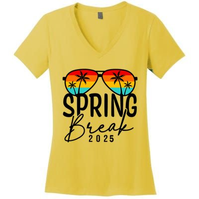 Spring Break 2025 Beach Week Group Vacation Matching Women's V-Neck T-Shirt