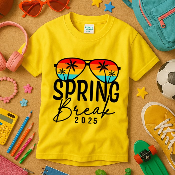 Spring Break 2025 Beach Week Group Vacation Matching Kids T-Shirt