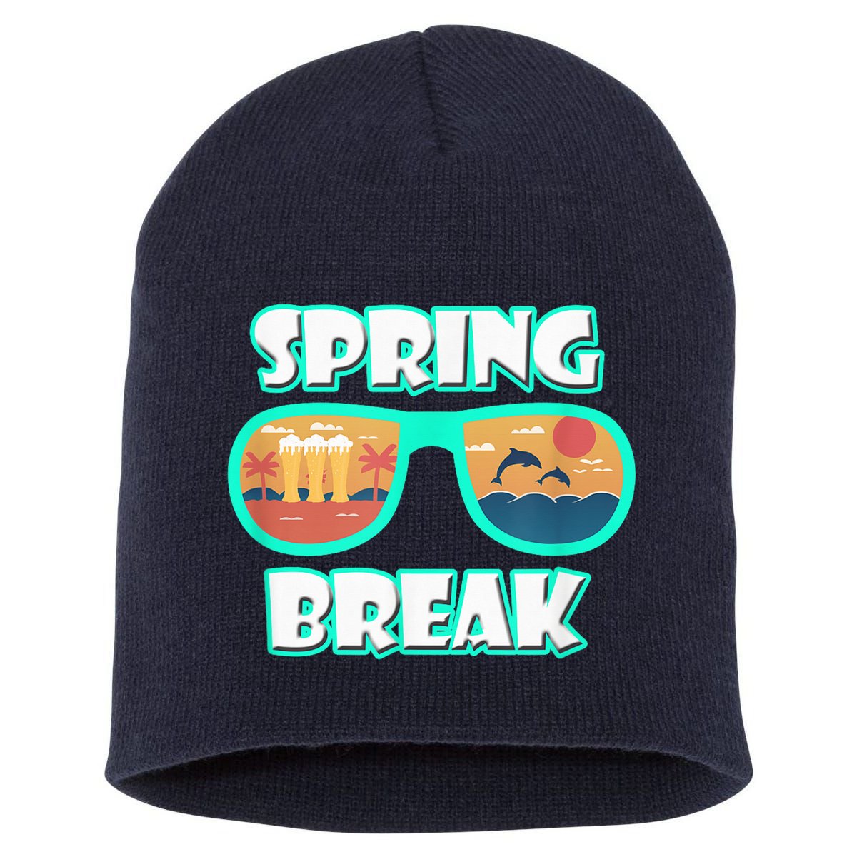 Spring Break Short Acrylic Beanie