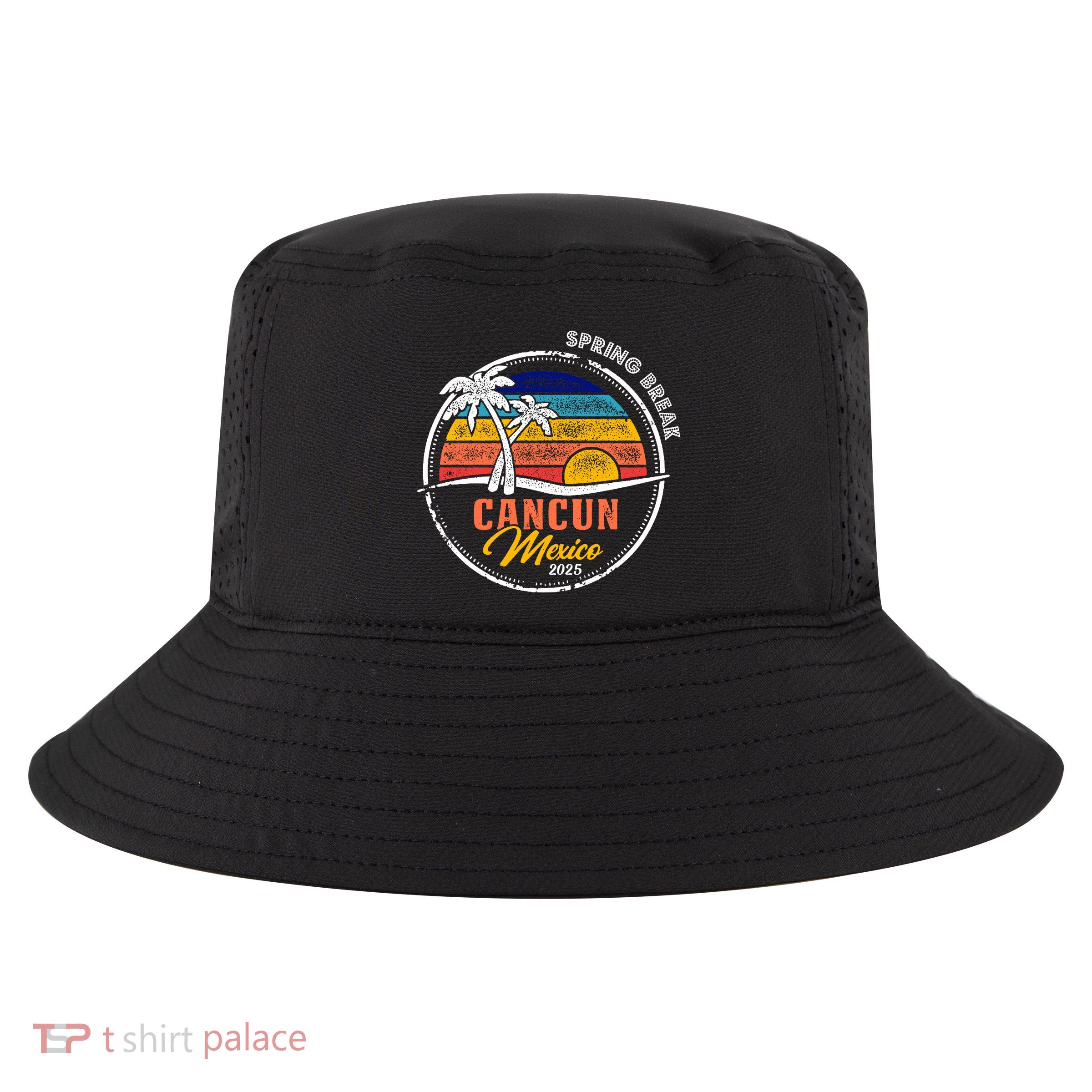Spring Break 2025 Cancun Retro Sunset Cool Comfort Performance Bucket Hat