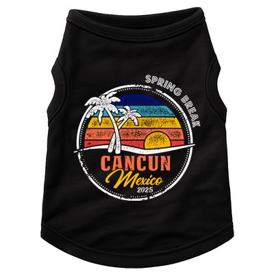 Spring Break 2025 Cancun Retro Sunset Doggie Tank