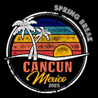 Spring Break 2025 Cancun Retro Sunset USA-Made Doggie Bandana