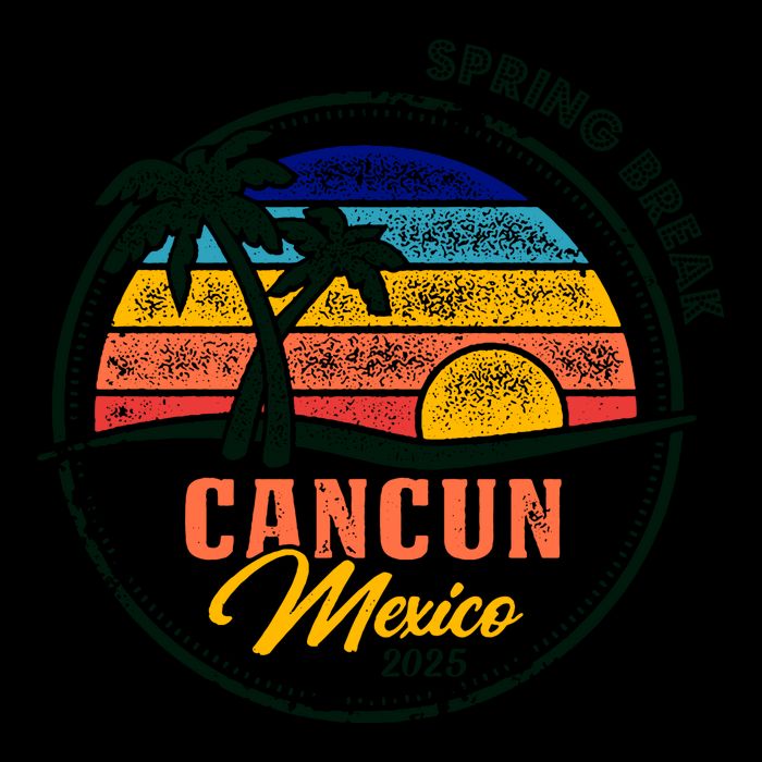 Spring Break 2025 Cancun Retro Sunset Mug