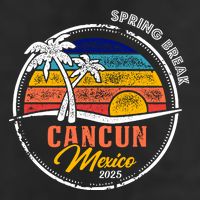 Spring Break 2025 Cancun Retro Sunset Large Microfiber Waffle Golf Towel
