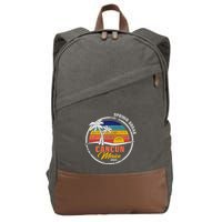 Spring Break 2025 Cancun Retro Sunset Cotton Canvas Backpack