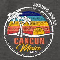 Spring Break 2025 Cancun Retro Sunset Vector Backpack