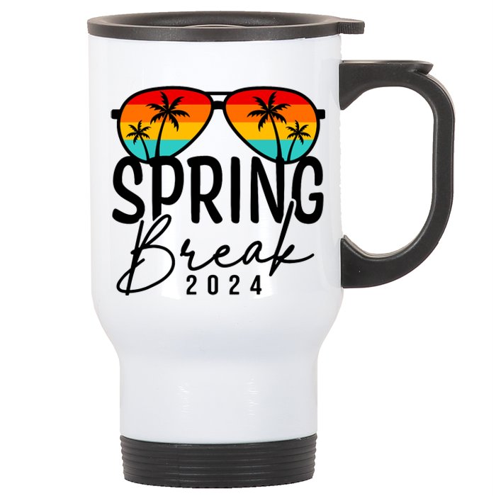 Spring Break 2024 Beach Week Group Vacation Matching Stainless Steel Travel Mug