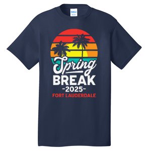 Spring Break 2025 Fort Lauderdale Beach Vacation Retro Tall T-Shirt