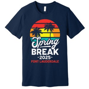 Spring Break 2025 Fort Lauderdale Beach Vacation Retro Premium T-Shirt