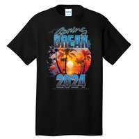 Spring Break 2024 Retro Beach Scene Matching Tall T-Shirt