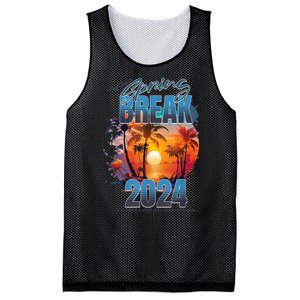 Spring Break 2024 Retro Beach Scene Matching Mesh Reversible Basketball Jersey Tank