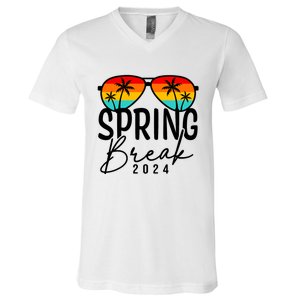 Spring Break 2024 Beach Week Group Vacation Matching V-Neck T-Shirt