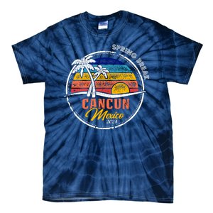 Spring Break 2024 Cancun Retro Sunset Tie-Dye T-Shirt