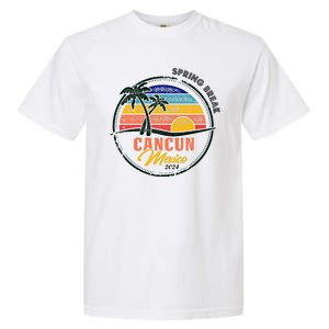 Spring Break 2024 Cancun Retro Sunset Garment-Dyed Heavyweight T-Shirt