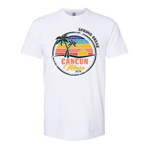 Spring Break 2024 Cancun Retro Sunset Softstyle CVC T-Shirt