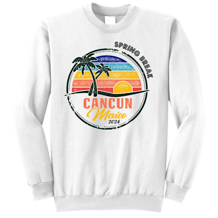 Spring Break 2024 Cancun Retro Sunset Sweatshirt