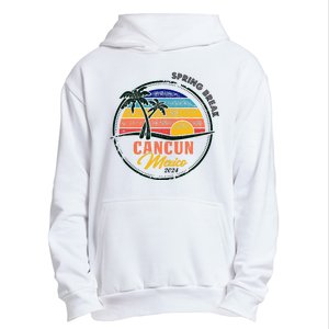 Spring Break 2024 Cancun Retro Sunset Urban Pullover Hoodie