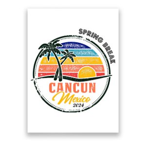 Spring Break 2024 Cancun Retro Sunset Poster