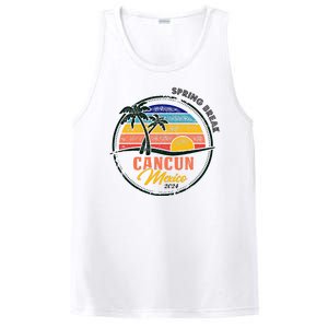 Spring Break 2024 Cancun Retro Sunset PosiCharge Competitor Tank