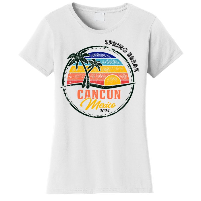 Spring Break 2024 Cancun Retro Sunset Women's T-Shirt