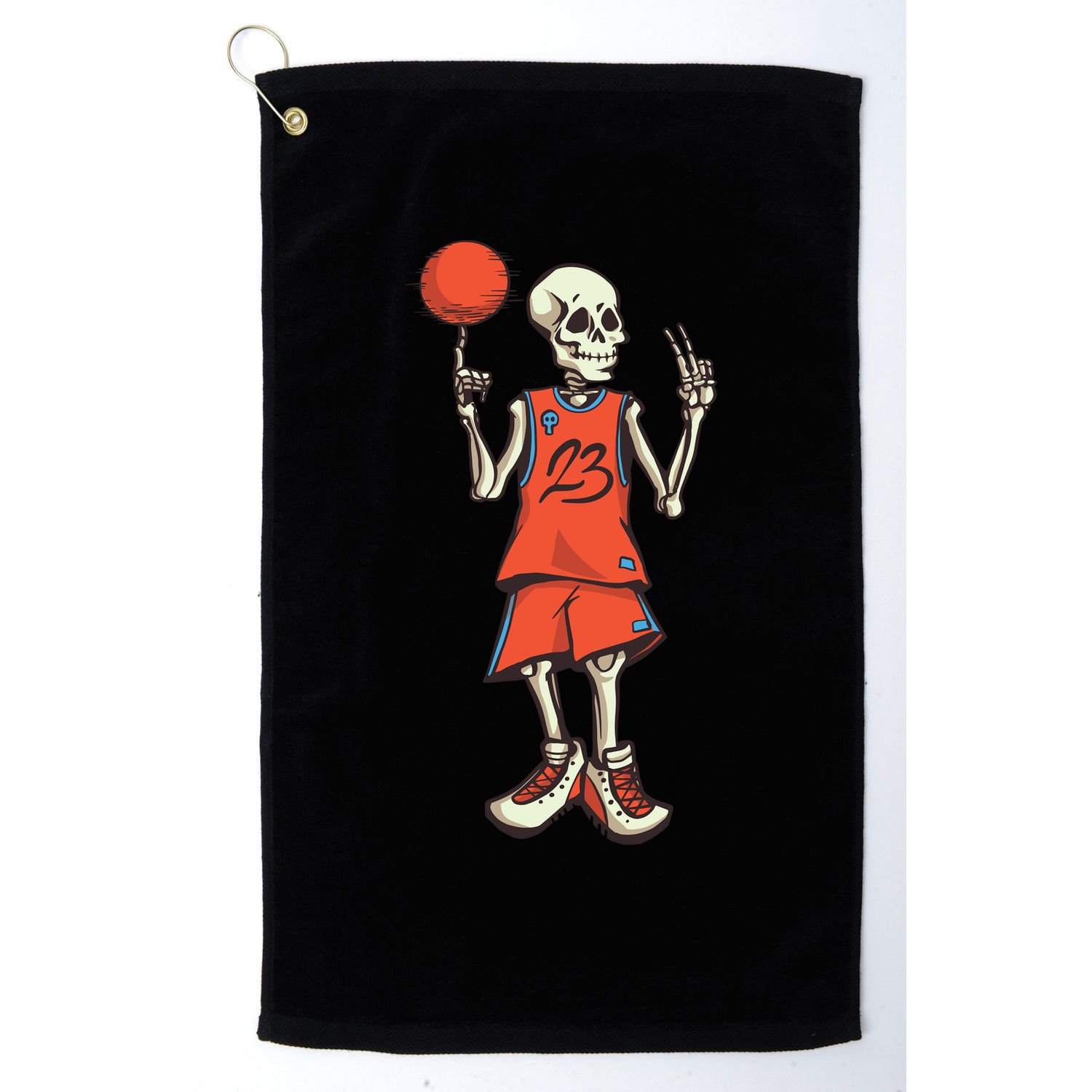 Skeleton Basketball Golf Towel