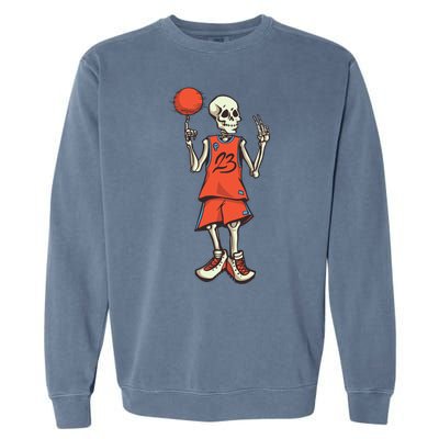 Skeleton Basketball Garment-Dyed Sweatshirt