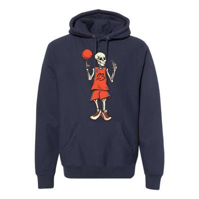 Skeleton Basketball Premium Hoodie