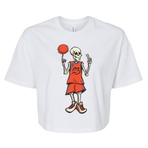 Skeleton Basketball Bella+Canvas Jersey Crop Tee