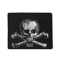 Skull & Bones 322 Distressed Skull And Crossbones Mousepad