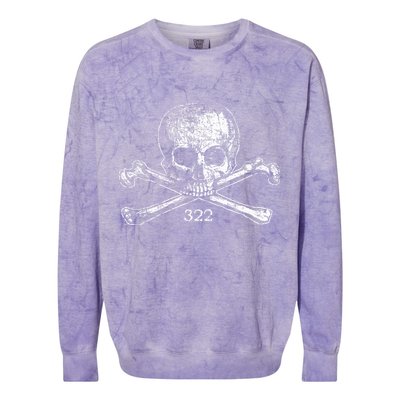 Skull & Bones 322 Distressed Skull And Crossbones Colorblast Crewneck Sweatshirt