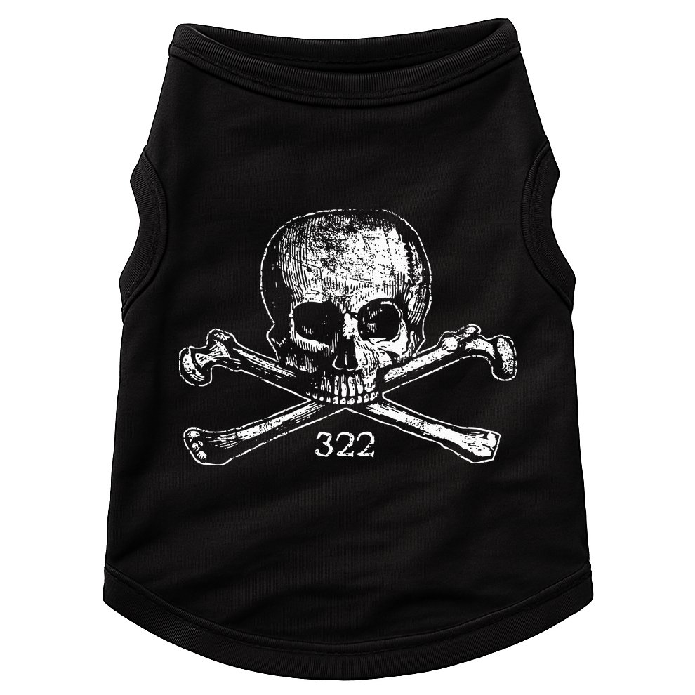 Skull & Bones 322 Distressed Skull And Crossbones Doggie Tank