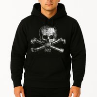 Skull & Bones 322 Distressed Skull And Crossbones Hoodie