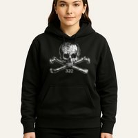 Skull & Bones 322 Distressed Skull And Crossbones Hoodie
