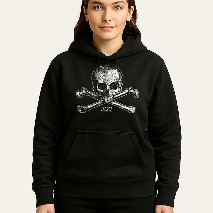 Skull & Bones 322 Distressed Skull And Crossbones Hoodie