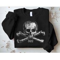 Skull & Bones 322 Distressed Skull And Crossbones Sweatshirt