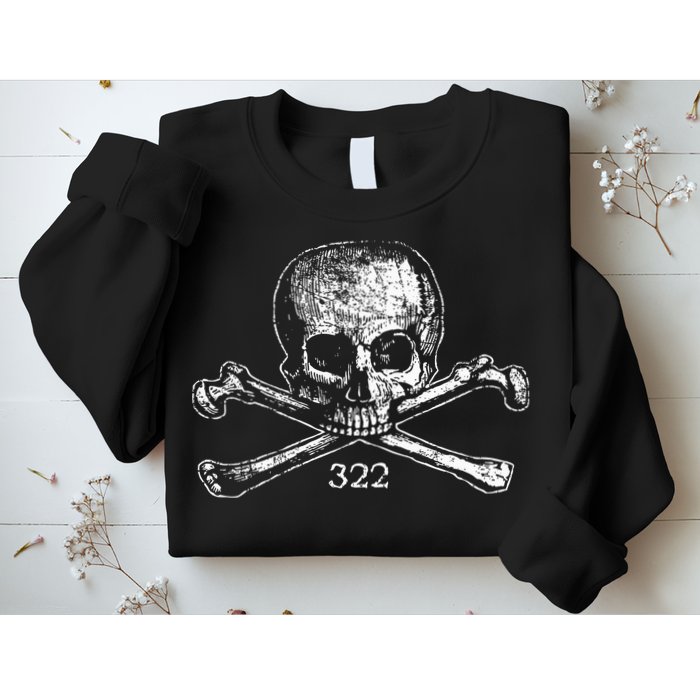 Skull & Bones 322 Distressed Skull And Crossbones Sweatshirt