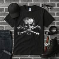Skull & Bones 322 Distressed Skull And Crossbones Tall T-Shirt