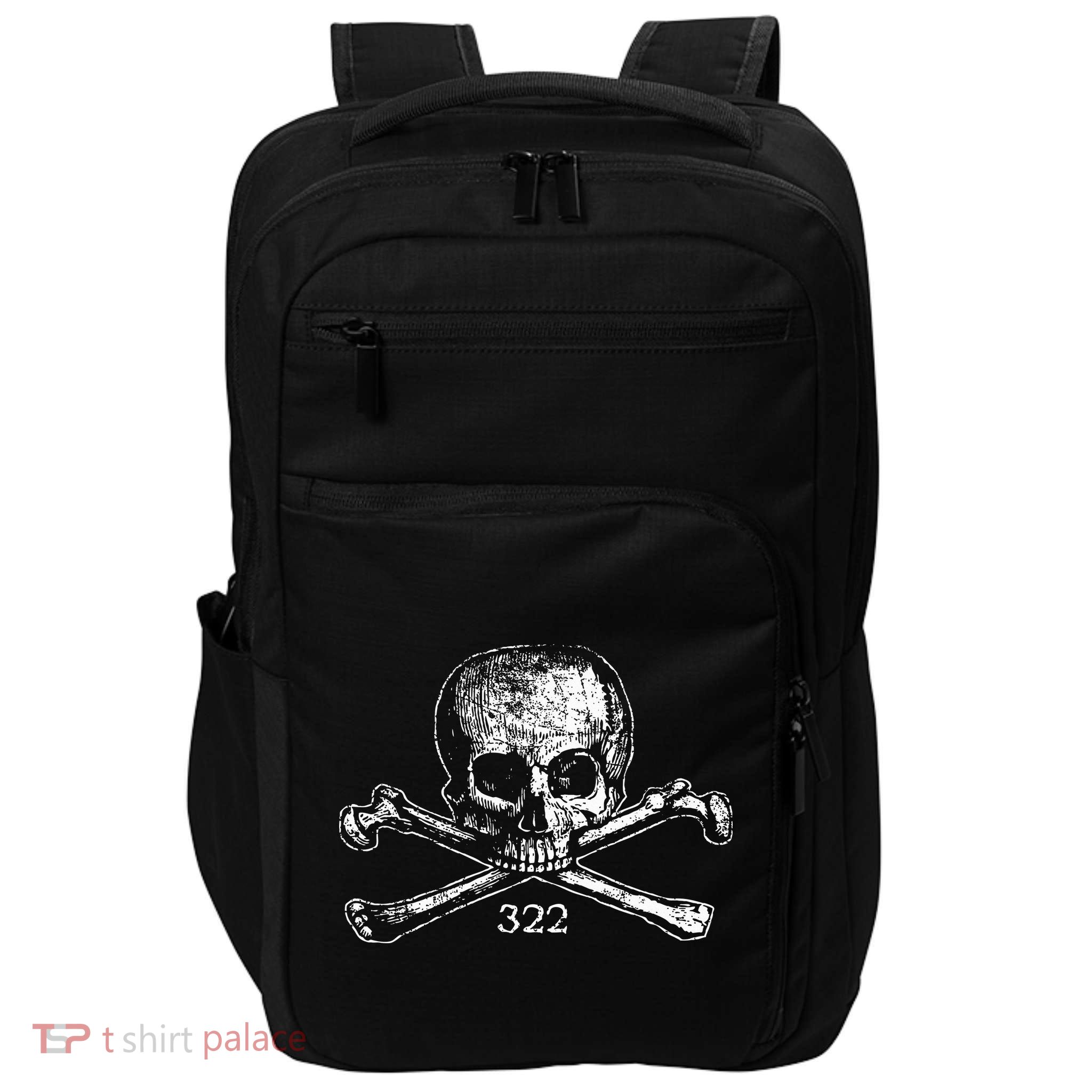 Skull & Bones 322 Distressed Skull And Crossbones Impact Tech Backpack