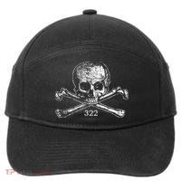 Skull & Bones 322 Distressed Skull And Crossbones 7-Panel Snapback Hat