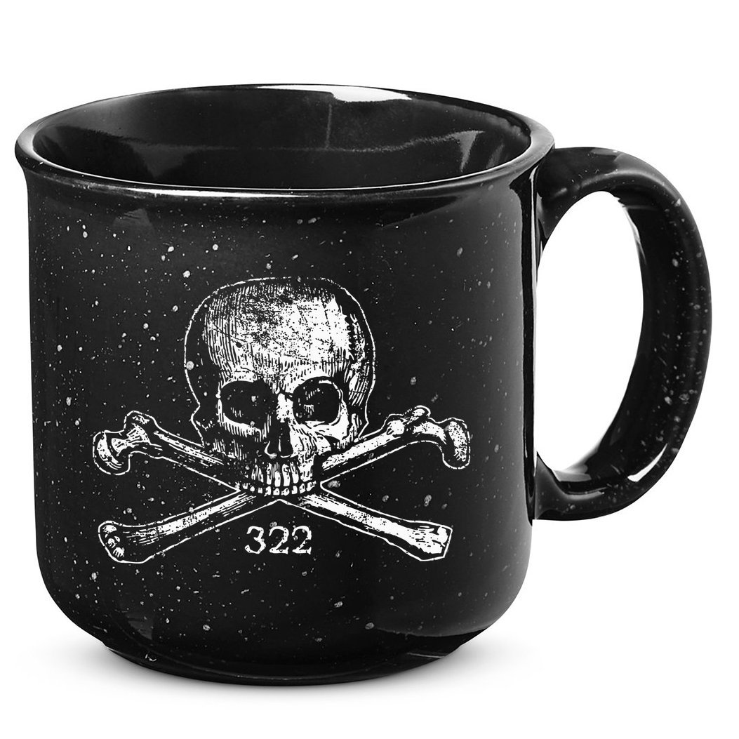 Skull & Bones 322 Distressed Skull And Crossbones 15oz Campfire Ceramic Mug