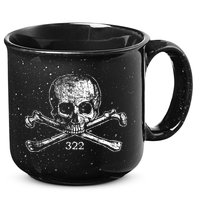 Skull & Bones 322 Distressed Skull And Crossbones 15oz Campfire Ceramic Mug