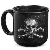 Skull & Bones 322 Distressed Skull And Crossbones 15oz Campfire Ceramic Mug